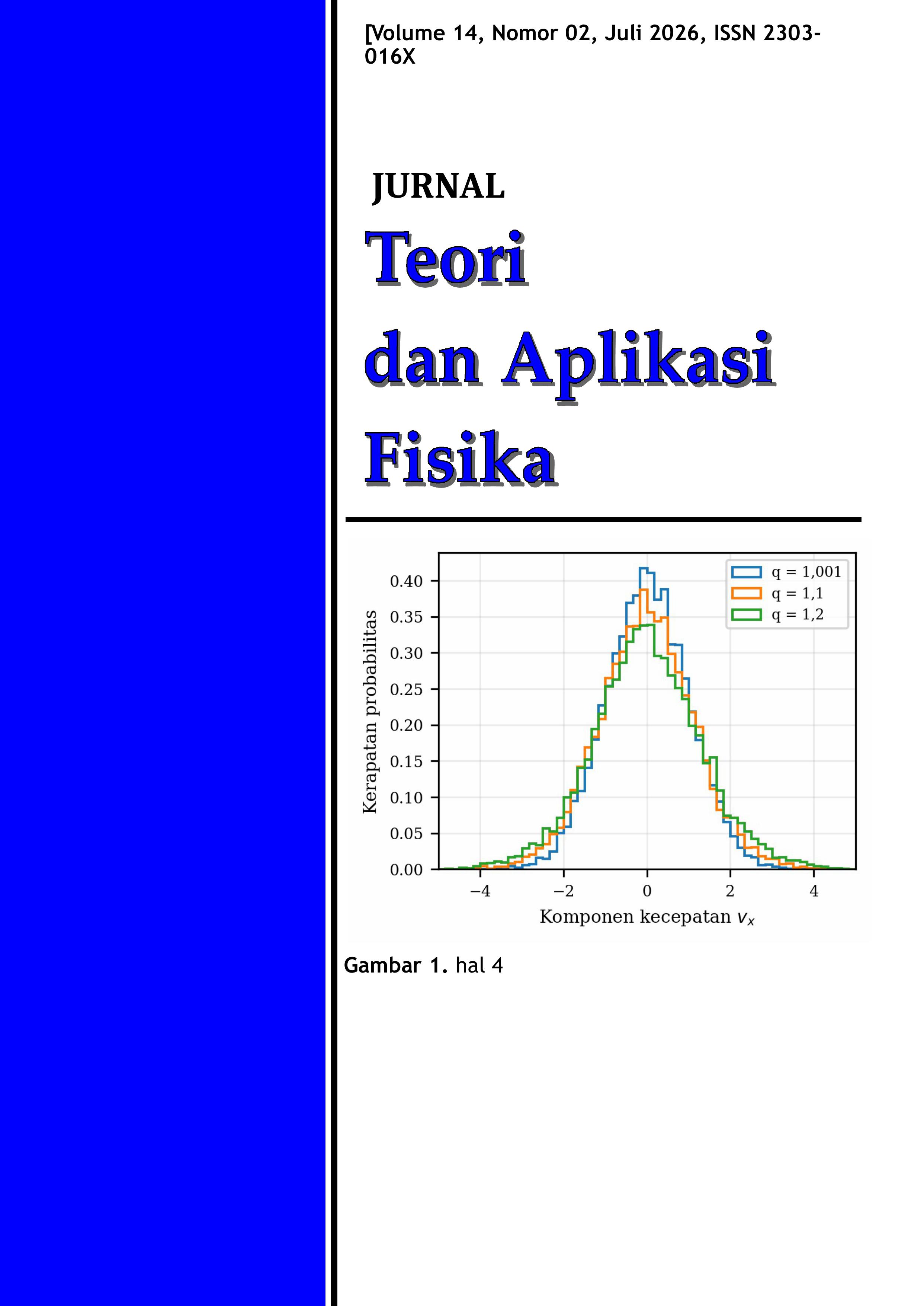 					View Vol. 14 No. 02 (2026): Jurnal Teori dan Aplikasi Fisika
				